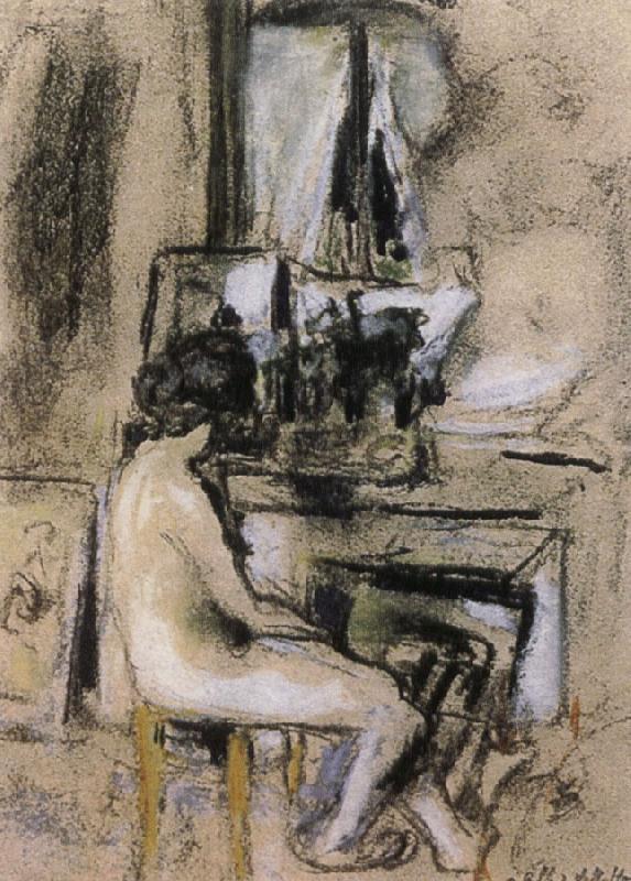 Edouard Vuillard Nude front of the fireplace oil painting picture